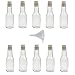 Produktbild Viva Haushaltswaren - 10 x Glasflasche 150 ml mit Korkverschluss zum Befüllen, als Glasgefäße für Schnaps, Liköre etc. verwendbar (inkl. Trichter Ø 7 cm)