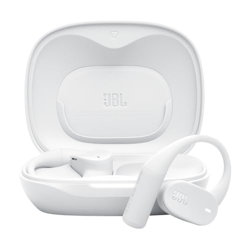 JBL Sense Lite Auriculares inalámbricos Abiertos True Wireless, diseño de Gancho para Oreja, conducción aérea, OpenSound, 32 h de autonomía, Resistencia al Agua/Polvo IP54, Headphones, Blanco