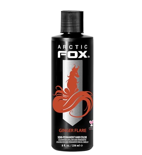 Arctic Fox Semi-Permanent Hair Dye, Vegan & Cruelty-Free, Vibrant Orange Ginger Flare, Ammonia-Free,...