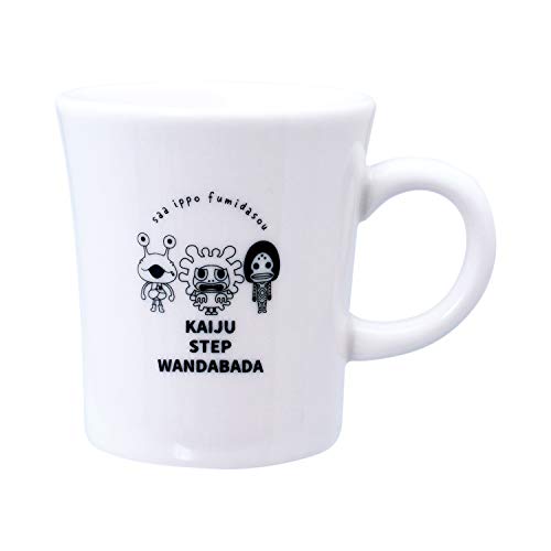 金正陶器(Kaneshotouki) 「 かいじゅうステップ ワンダバダ」 ぽってり マグカップ 703109 日本製 ホワイト 270ml