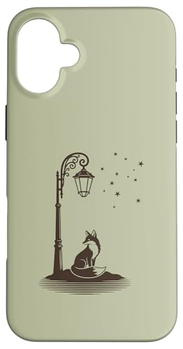 Cute Wild Red Fox Wildlife Street Lamp Stars �X�}�z�P�[�X iPhone 16 Plus �p