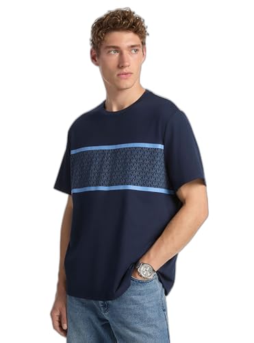 Michael Kors Men's Mk Signature Stripe Graphic T-Shirt