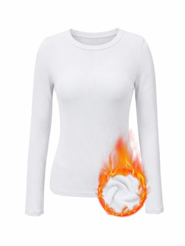Zeagoo Women Long Sleeve Shirt Thermal Fall Tops Crewneck Casual Basic Tees - image 4