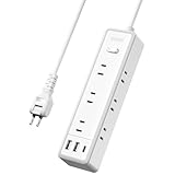 延長コード 2m 電源タップ usb付き 9個AC口 2個USB-Aポート 1個タイプcポート NTONPOWER 雷ガード たこあしコンセント テーブルタップ usb コンセント スイッチ付き 卓上/壁掛け ホワイト