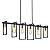 YOMECOO Industrial Black Chandelier Light Fixture Vintage Farmhouse 6-Lights Black Kitchen Island Lighting Rustic 41.3" Black Chandelier for Dining Room, Living Room, Over Island