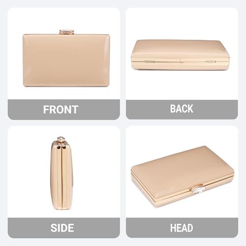 Image of Patent Leather Clutch Purses for Women Glossy Evening Bag