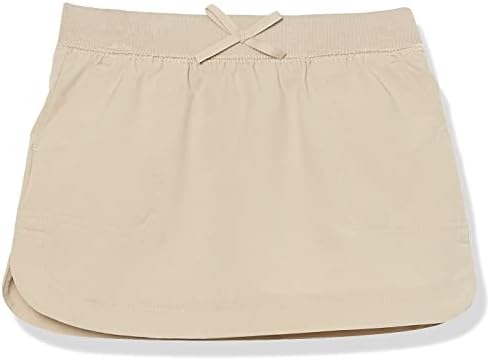 Nautica Girls' Big School Uniform Pull-On Scooter Skirt with Undershorts, Knit Waistband & Functional Pockets, Performance Material, Khaki, 10