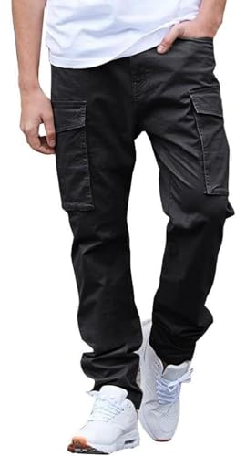 AIFARLD Men's Cargo Pants Lightweight Pants Relaxed Fit Stretch Joggers Hiking Travel Casual Work with Pockets