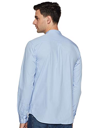 Image of Amazon Brand - Symbol Men's Cotton Shirt | Chinese Collar | Casual | Plain | Full Sleeve | Summer - Regular Fit (Available in Plus Sizes)