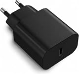20W USB C Schnellladegerät, PD Netzteil mit USB-C Anschluss für iPhone 17/16/15 Pro Max, Samsung Galaxy, iPad, Android Geräte – Kompakter Wandladeadapter (1 Pack Black)