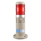 Lichtfarbe: Rot. Heschen Signalleuchte Turm Stapel Licht 24V DC Industrie Buzzer Rot LED Alarm Warnlicht Blitzlicht