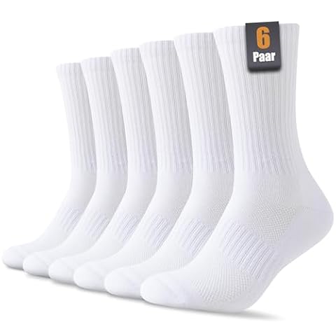 SockWaddles Skarpety Dla Mężczyzn i Kobiet, Bezszwowe Skarpety Bawełniane, Oddychające i Ochronne Przed Pęcherzami Skarpety Sportowe, Idealne do Pracy, Biegania, Wędrówek, 6 Par Unisex