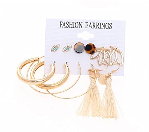 Image of ANNACREATIONS Stylish combo of pearl stud hoop earrings set for Women Girls