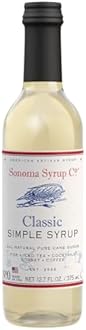 Sonoma Syrup Co. Classic Simple Syrup 12.7 fl oz | for Coffee, Cocktails, and Cooking | Hand Crafted in the USA