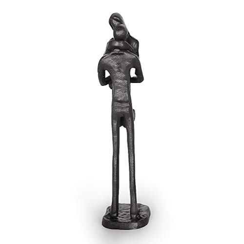 DreamsEden Affectionate Couple Art Iron Sculpture, Passionate Love Statue Romantic Metal Ornament Figurine Home & Office Decoration (Style 4) - Thumbnail 4