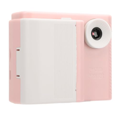 Camera per Bambini Stampante IP da 2.8 Pollici IPS a 3 Rulli per la Stampa a Doppia Lente HD Memoria 32G per la Memorizzazione delle Foto PINK