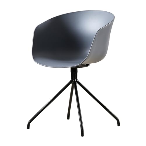 SJIALEN Kitchen Dining Chair,Home Backrest Plastic Chair Leisure Desk Computer Bedroom Restaurant Living Room Office Chair Kitchen Chair (Color : Gray)