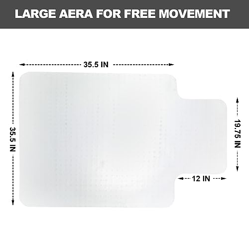 Tonos CHIAR MAT FOR CARPET Chair Mat For Carpet- Low Pile (1/4 Inch Thick) Carpet Protector thumb #4