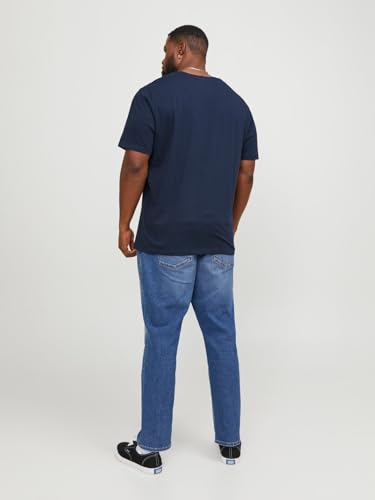 JACK & JONES Herren Rundhals T-Shirt JJECORP Logo - Slim Fit Plussize XXL-8XL, Größe:8XL, Farbe:Navy Blazer 12184987 – Ansicht 2