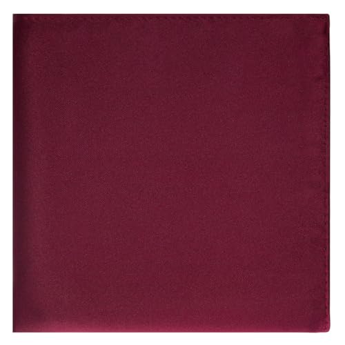 Image of KissTies 6PCS Satin Pocket Square Plain Color Handkerchief Gift Set