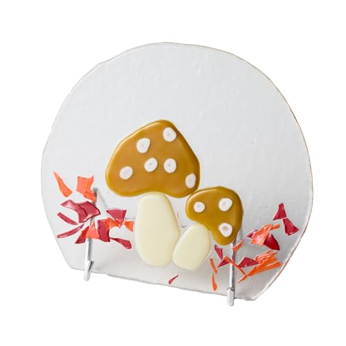 創作ステンドグラス工房 ビッグハウス フュージング「季節のミニ置きパネル きのこ」