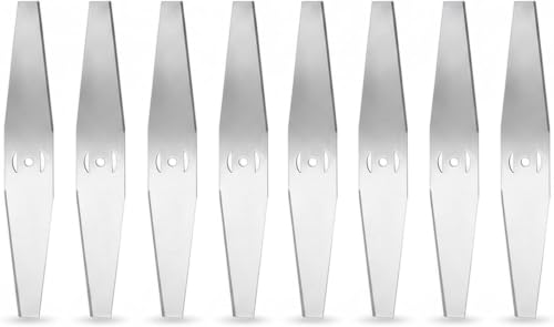 QIAOIDEA Diamond Lawn Mower Blade AISI 1050 Carbon Steel for Trimmer Brush Cutter 5mm Hole – 20cm 8-Pack