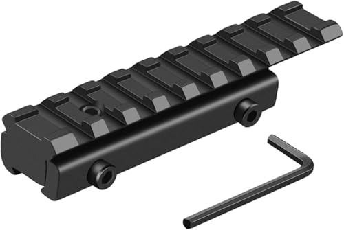 Knocery Convertisseur de Montage AR 11 mm Queue d'aronde vers 20 mm, Picatinny Adaptateur de Rail, Adaptateur de Montage pour Cibles Tactical Range Extender, Aluminium