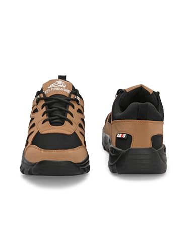 Image of Leo's Fitness Men's Water Resistant Outdoor Trekking Shoe, Lace-Up Trail Running Sports Sneakers, Hiking Shoes for Men