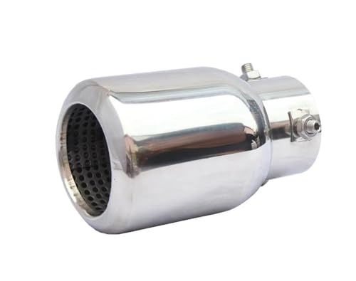 Tuyau rond acier inoxydable chromé pour pot d'échappement universel de voiture