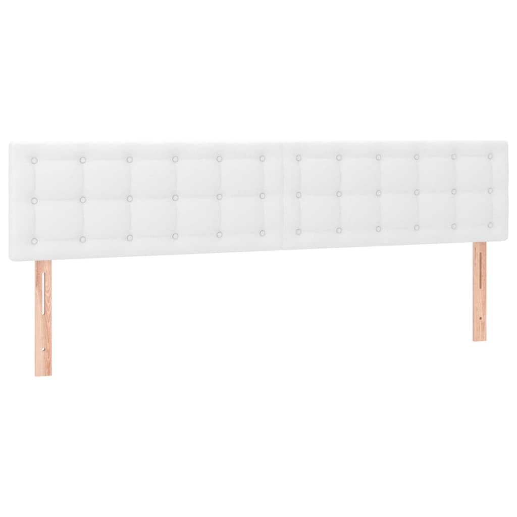 vidaXL Testiera 2 pz Bianco 80x5x78/88 cm in Similpelle