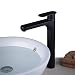 Bathroom Tall Faucet for Vessel Sink, Black Matte, Single Handle Single Hole with Hose,Beelee BL1842BP