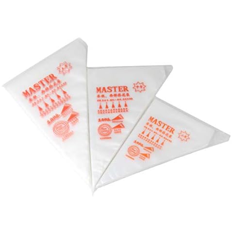 Wisfor Plastic Pastry Bags, Disposable Icing Piping Bags for Cookie and Cake Decorating, fit All Sized Nozzles Tips Kit and Couplers Cover