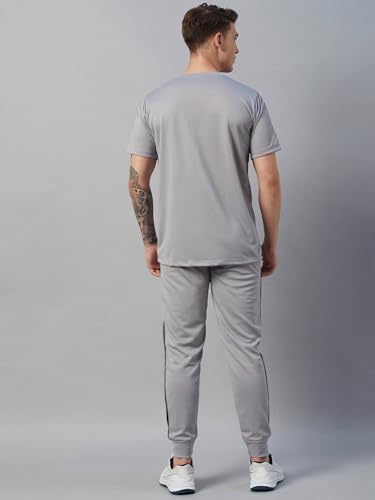 Image of Chrome & Coral MEN COLORBLOCK POLYESTER TRACKSUIT CH Set5060