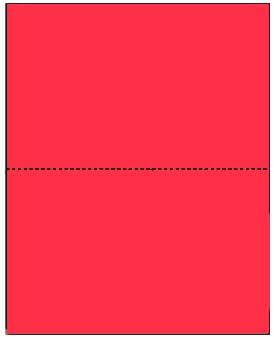 Burris Computer FormsPrint On Demand Jumbo Bright Color Blank Postcards - Watermelon (500 sheets/1000 postcards)