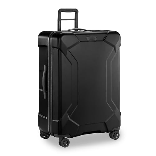 Image of Briggs & Riley 30 inch Large Spinner - Checked Luggage for Travel, Suitcases with Wheels, Hardside Rolling Bag for Men & Women, Self-Repairing Zipper - Torq Collection, Stealth Black