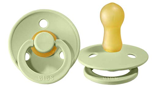Image of BIBS Baby Pacifier | BPA-Free Natural Rubber | Made in Denmark | Pistachio 2-Pack (6-18 Months)