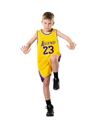 2025/2026 Kids Basketball #23 Jerseys Classic Mesh Tank Top Shorts Training Sets Sleeveless for Boys Athletic Uniforms