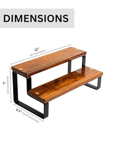 Image of counter top Spice Rack Organizer 3 piece Pack, Spice Seasoning Rack Shelf Holder Organizer Storage for Kitchen Cabinet Pantry (Modern) (kitchen counter) (mediam)