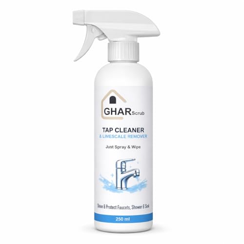 Image of Tap Cleaner & Limescale Remover - 250 ml | Instantly Removes, Hard Water stains | Cleans in 60 seconds | Maximum Shine | Suitable for Taps, Shower, Faucets, Descaler, Tiles, Mirrors
