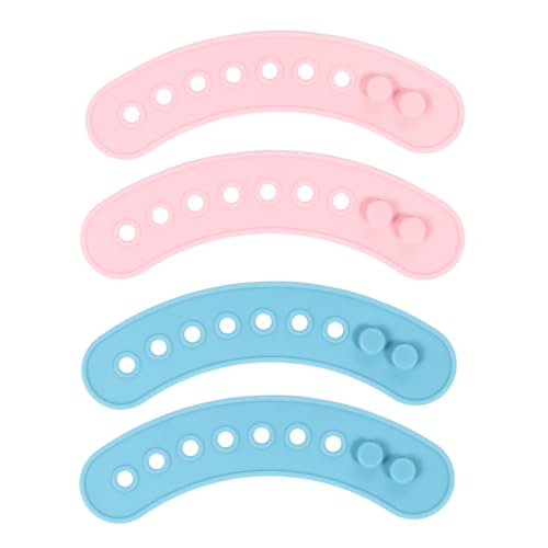 HEALSOPTHY 4 piezas Baberos Extensores de Silicona para Niña Impermeables Suaves y Reutilizables Diseño Cómodo para Alimentación Colores Aleatorios Adecuados para Bebés Color Color Aleatorio