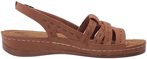 Easy Street Women's Sling Back Sandal, Tan, 7.5 | Image 5
