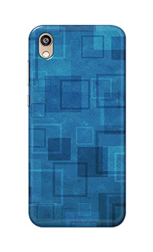 Image of Printed Hard Back Cover Case for Honor 8S | Huawei Y5 2019 Back Cover (Plain Azure Blue) -1302