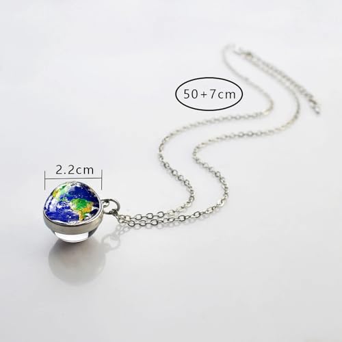 Collier terre et nébuleuse en argent 925 anti-ternissement - 5
