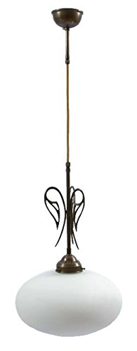 Preisvergleich Produktbild Pendelleuchte Antik-Optik, matt, 200cm Messing antik-handpatiniert (Altmessing), nicht eloxiert