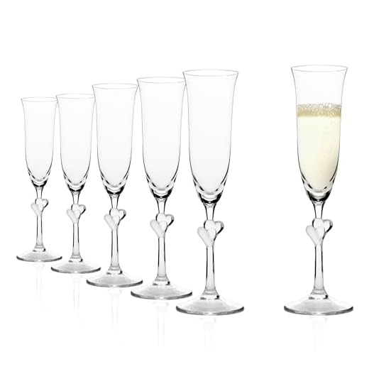 STÖLZLE LAUSITZ Champagnerglas satiniert L'Amour 175 ml I 2 Stück I Sektkelche spülmaschinenfest I Champagnerglas-Set 2 Stück bruchsicher I wie mundgeblasen I edle Champagnerkelche