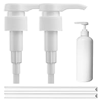 2 Stück Dosierpumpe 1l Sirup Spender für Best Body Nutrition Vital Drink,Pumpspender,30mm Schraubflasche für Best Body Nutrition Dosierpumpe,28/410 Gewindebehälter Syrup Pumpaufsatz mit 2 Schläuchen