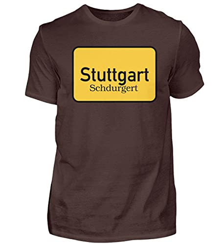 T-shirt Stuttgart homme marron le cadeau idéal en taille S