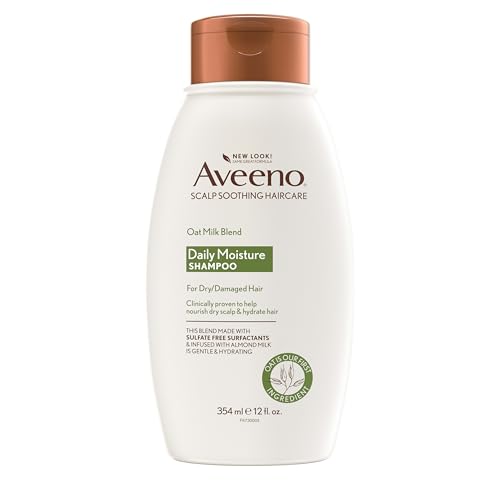 Aveeno Farm-Fresh Oat Milk Sulfate-Free Shampoo with Colloidal Oatmeal & Almond Milk, Moisturizing...