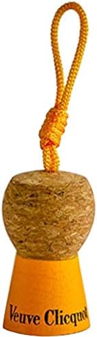 Veuve Clicquot VCP Champagne Cork Keyring in Gift Pouch, Brown, 5cm by 3cm - Image 3