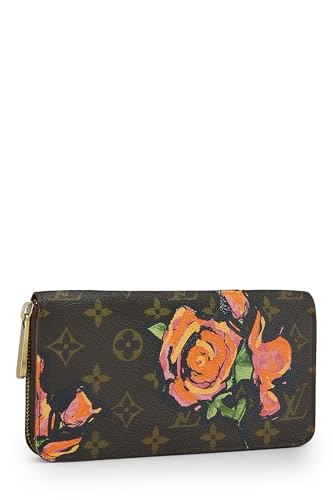 Pre-Loved Stephen Sprouse x Louis Vuitton Monogram Roses Zippy Wallet, Brown2